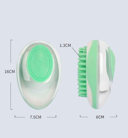 Dog Cat Bath Brush 2-In-1 Pet SPA Massage Comb Soft Silicone Pets Shower Hair Grooming Cmob Dog Cleaning Tool Pet Products