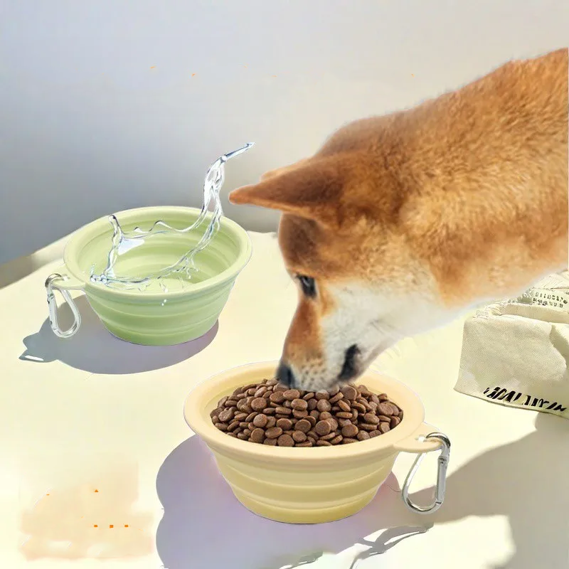 Collapsible Travel Portable Foldable Silicone Pet Bowl