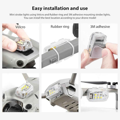 Drone Strobe Light, anti Collision Light, Rechargable Flash Led Lamp Light for FAA Drone Night Flying, Fits for DJI Mini 4 Pro, Avata 2,Mini 4K,Air 3, Mavic 3 and All RC Drones Accessory