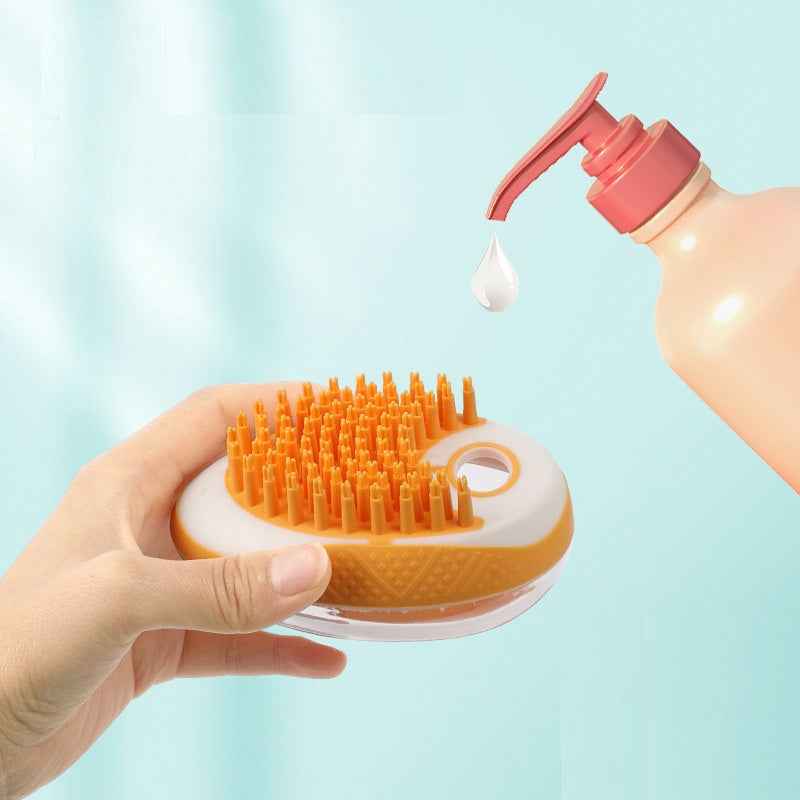 Dog Cat Bath Brush 2-In-1 Pet SPA Massage Comb Soft Silicone Pets Shower Hair Grooming Cmob Dog Cleaning Tool Pet Products