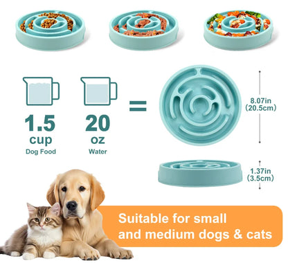 Non-Slip Slow Feeder Dog Bowl