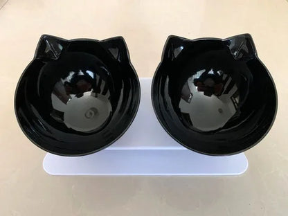 Non-Slip Double Bowl With Stand