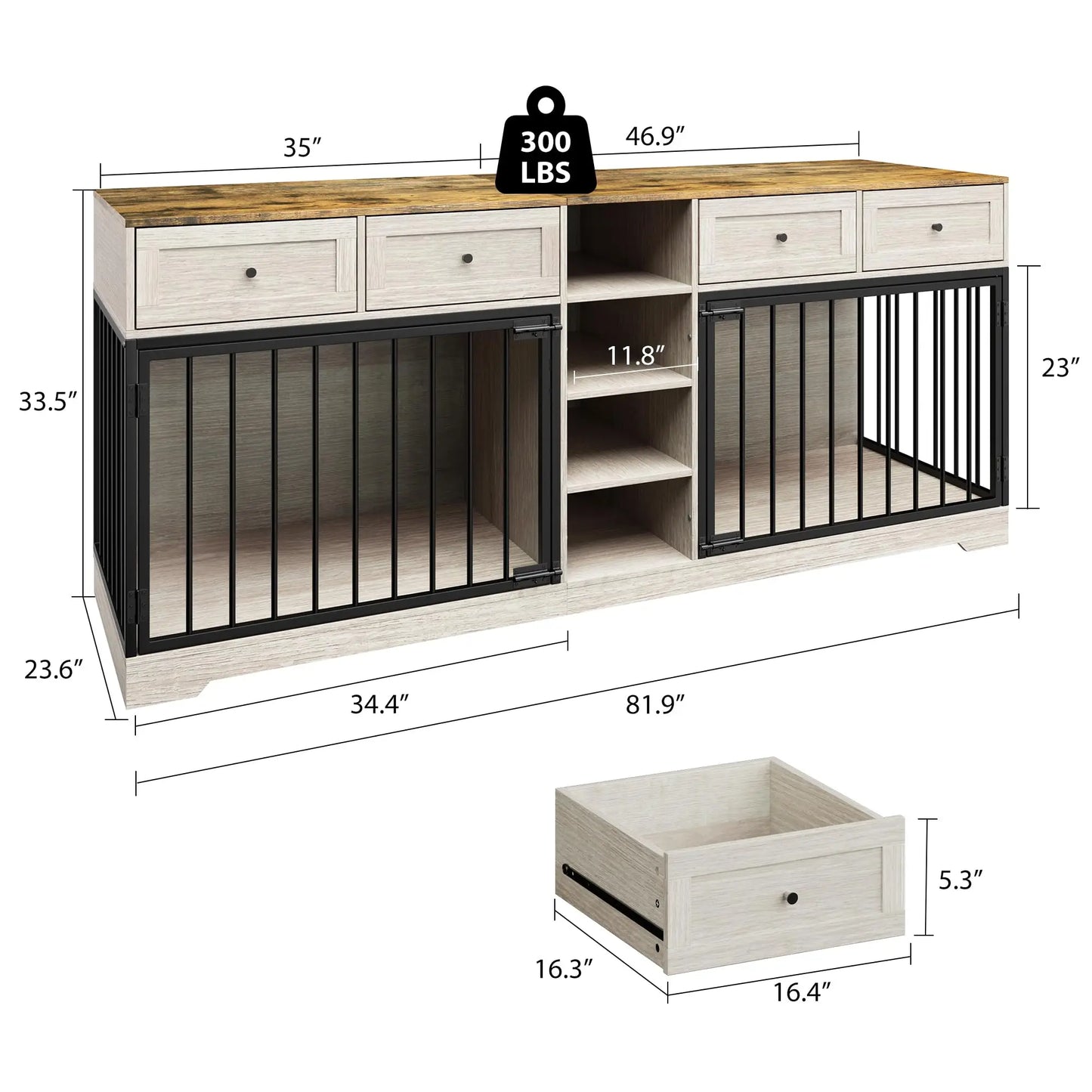 Large Double Dog Crate
