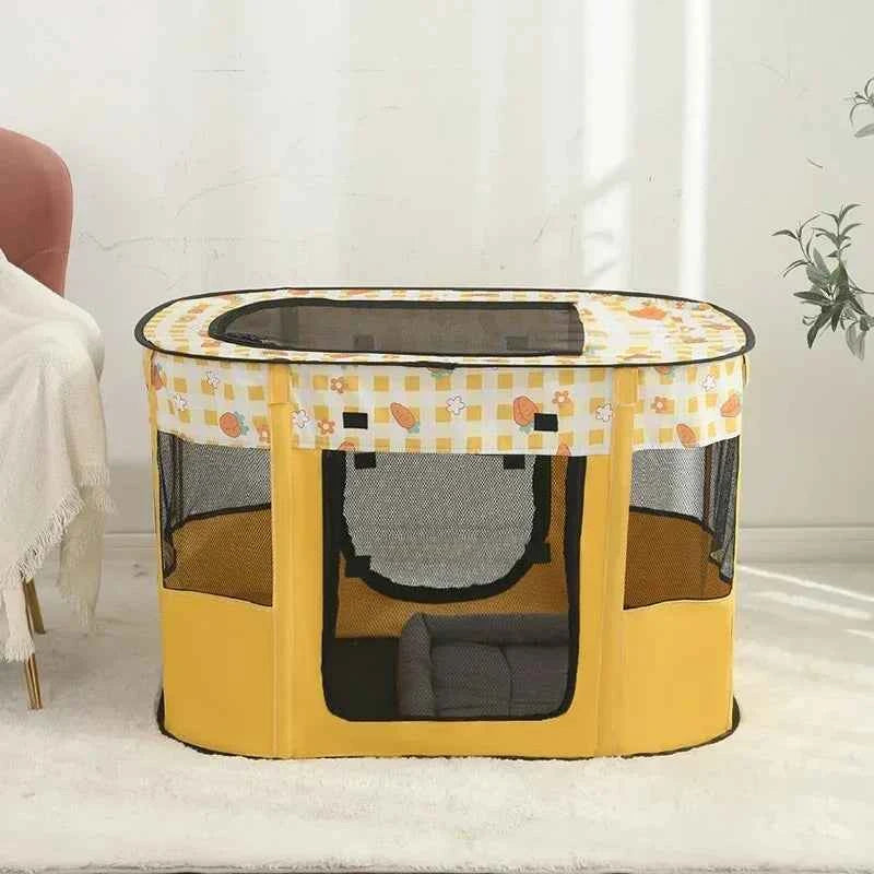 Foldable Pet Playpen - Portable Cat Delivery Room Tent Indoor Outdoor Dog Kennel Crates Pet Birthing Center Essential Supplies