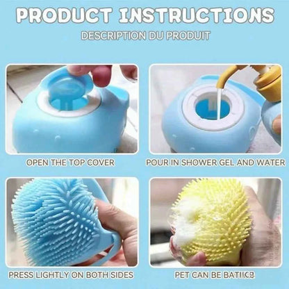 Silicone Dog Bath Massage Gloves Brush.