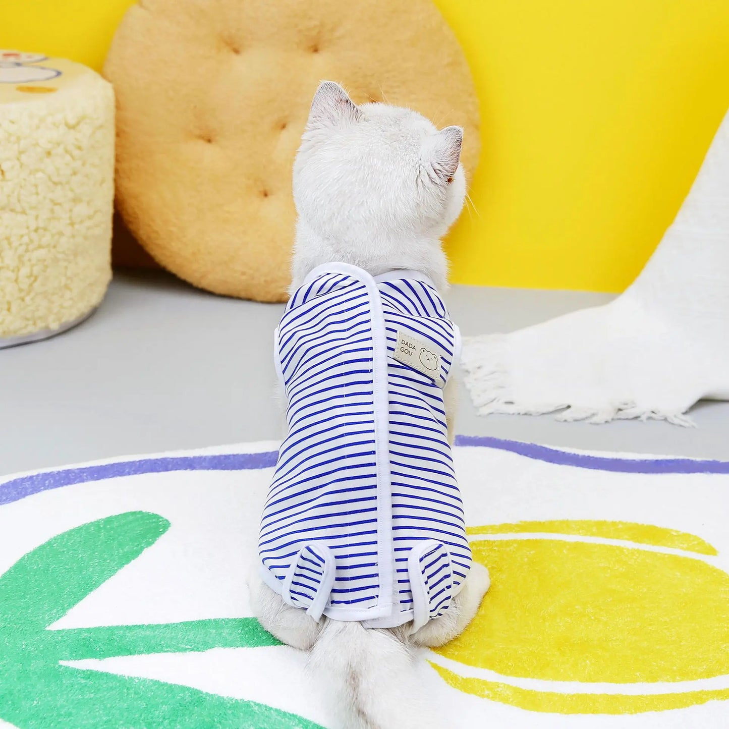 Striped Cat Sterilization Cat Suit