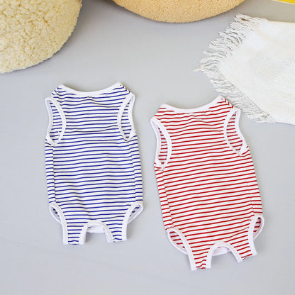 Striped Cat Sterilization Cat Suit