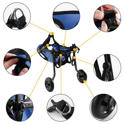 Adjustable Pet Rehabilitation Walking Wheelchair