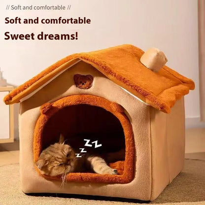 Teddy Winter Warm Cat Dog House