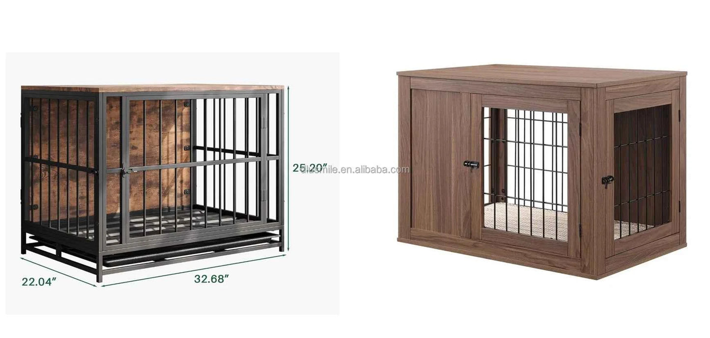 Customizable Wooden Pet Carrier Furniture Furniture Style Dog Crate End Table Hidden Box Furniture