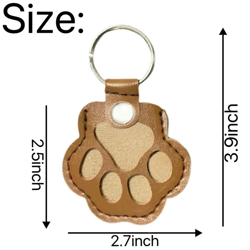 PU Leather Pet Hair Memorial Keychain