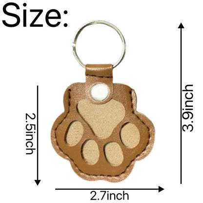 PU Leather Pet Hair Memorial Keychain