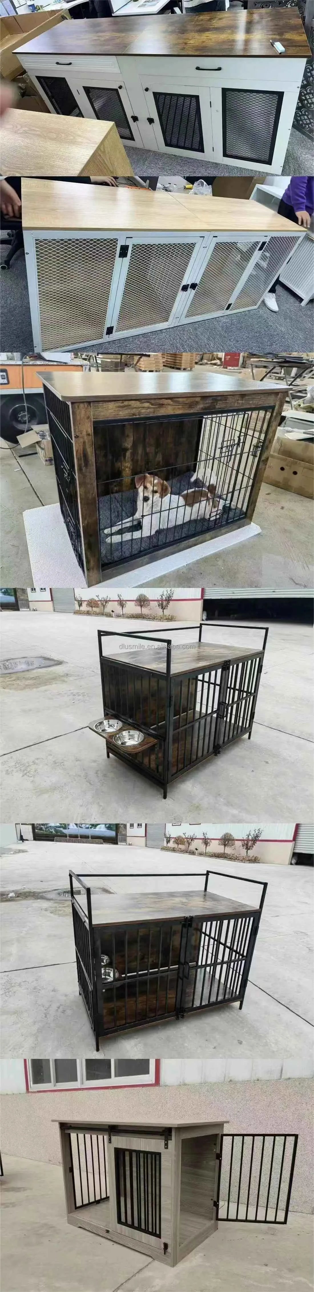Customizable Wooden Pet Carrier Furniture Furniture Style Dog Crate End Table Hidden Box Furniture