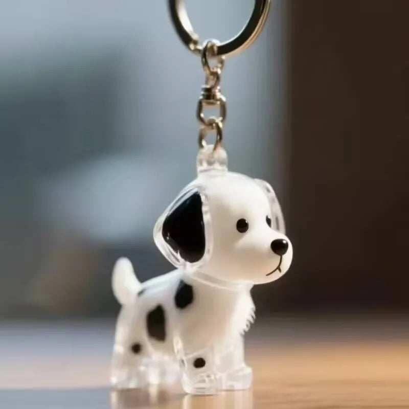 Cute Dog Hair Storage Capsule Keychain
