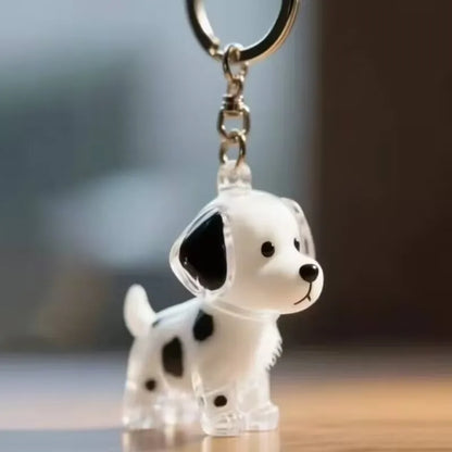 Cute Dog Hair Storage Capsule Keychain