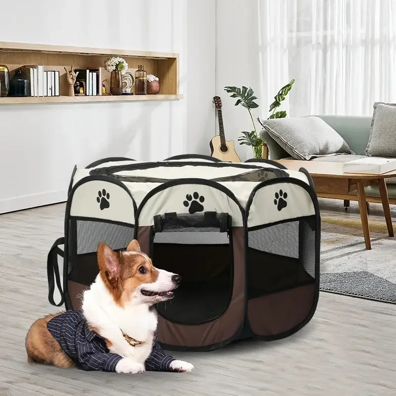 Octagonal Portable Foldable Pet Tent Kennel