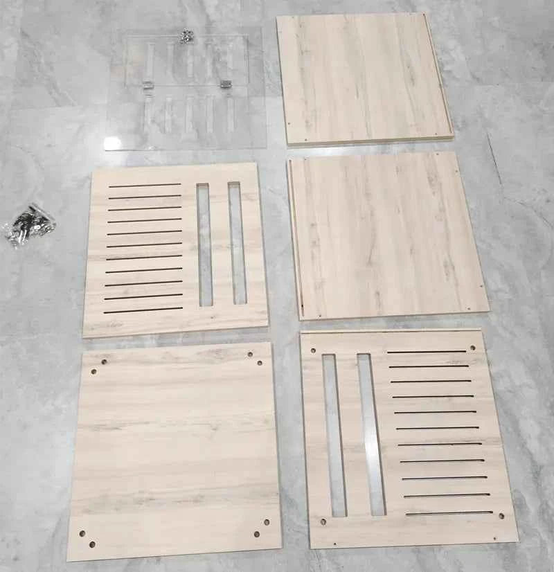 Heavy Duty Dog Crate Furniture Solid Wood Puppy Pet Cages Crates for Large Dogs Modern Indoor Wooden Dog Crate Kennel House