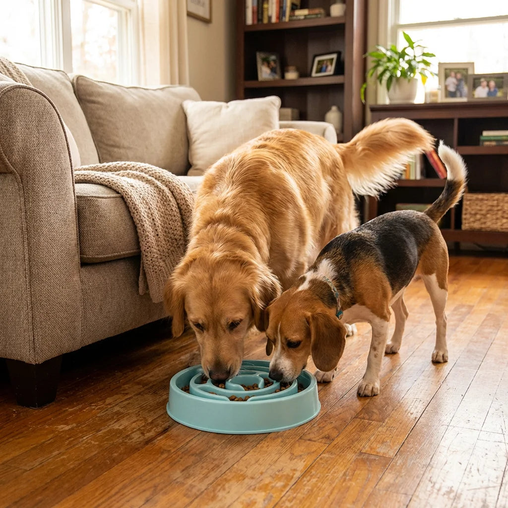 Non-Slip Slow Feeder Dog Bowl