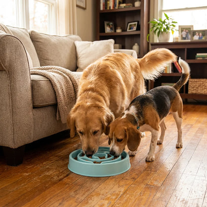 Non-Slip Slow Feeder Dog Bowl