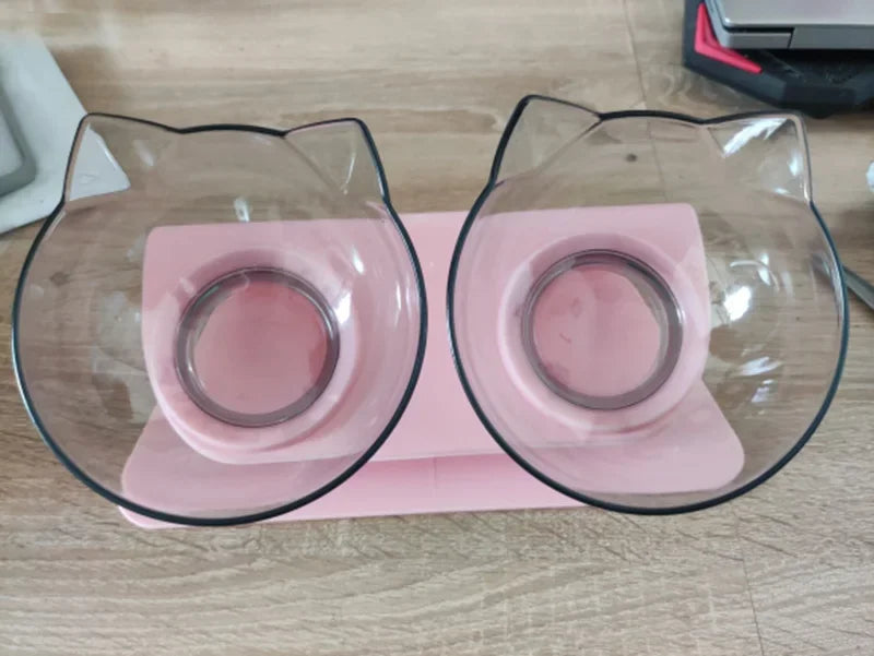 Non-Slip Double Bowl With Stand