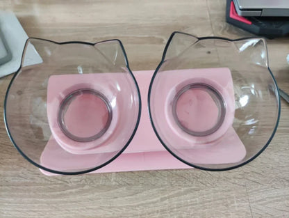 Non-Slip Double Bowl With Stand