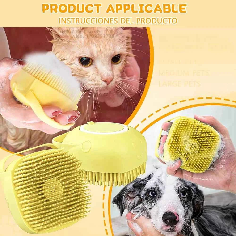 Silicone Dog Bath Massage Gloves Brush.