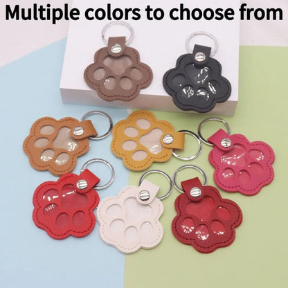 PU Leather Pet Hair Memorial Keychain