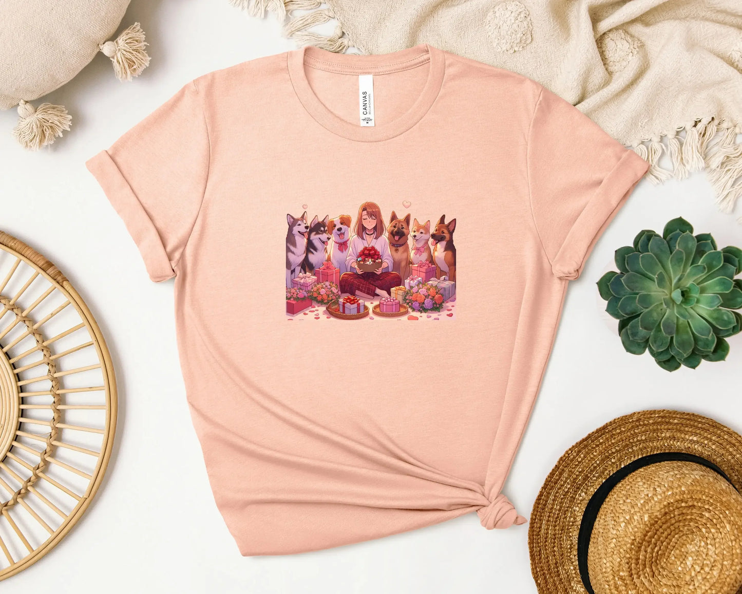 Dog Lover T Shirt Cute Canine Cupids Gift for Women