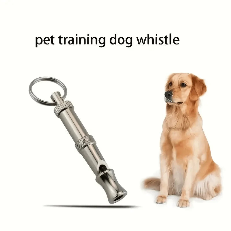 Adjustable Sound Pitch Dog Whistle With Keychain