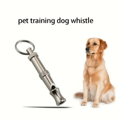 Adjustable Sound Pitch Dog Whistle With Keychain