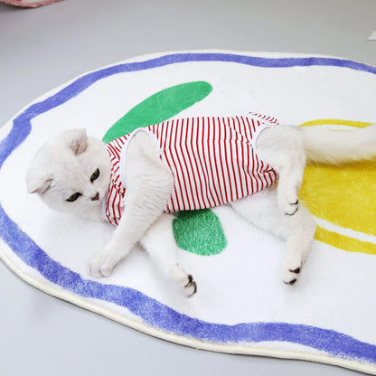 Striped Cat Sterilization Cat Suit