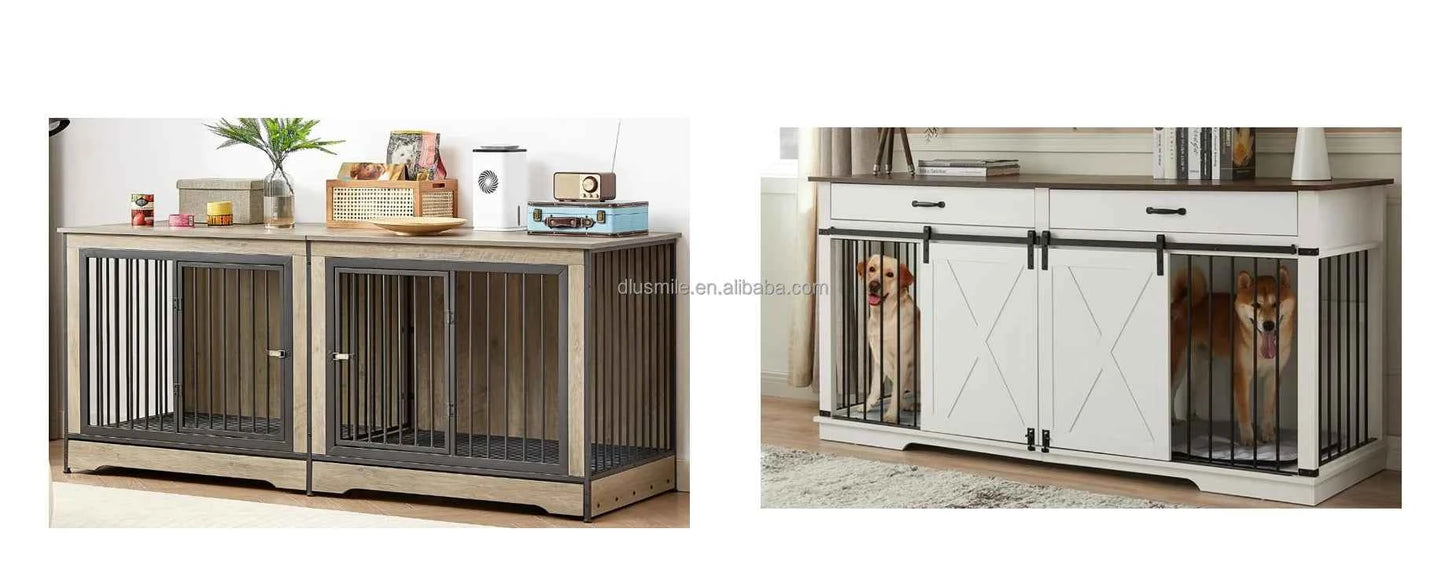 Customizable Wooden Pet Carrier Furniture Furniture Style Dog Crate End Table Hidden Box Furniture
