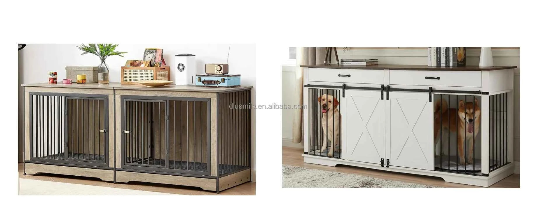 Customizable Wooden Pet Carrier Furniture Furniture Style Dog Crate End Table Hidden Box Furniture