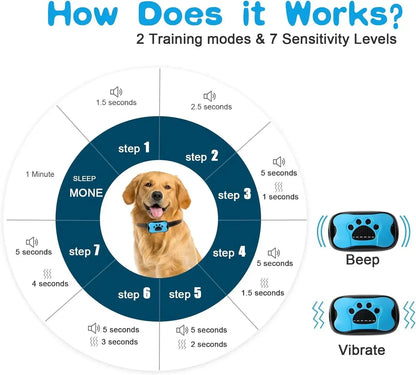 USB Rechargeable Dogs Training Anti-Bark Collar
