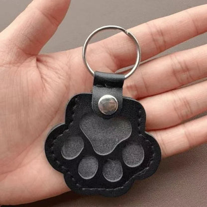 PU Leather Pet Hair Memorial Keychain