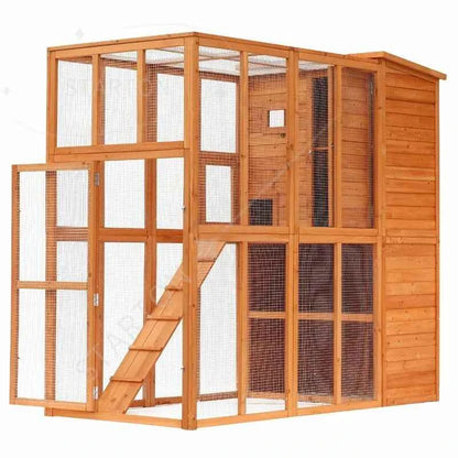 Hot Sale Pet Cage Cat House Cages Wooden Large Cheap Animal Outdoor Solid Wood Pet Villa Houses Furniture