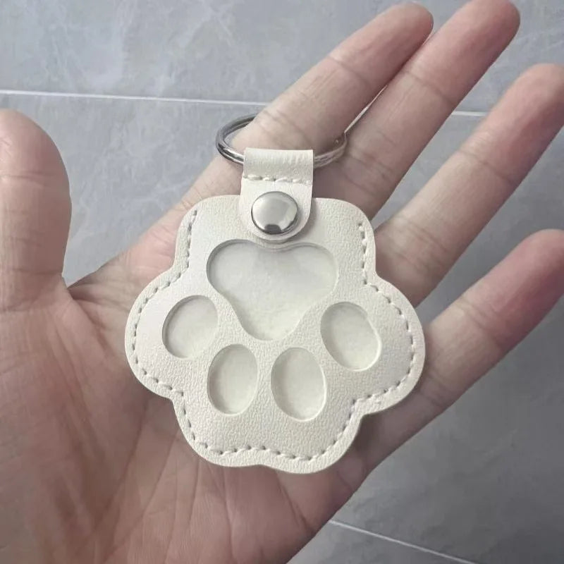 PU Leather Pet Hair Memorial Keychain