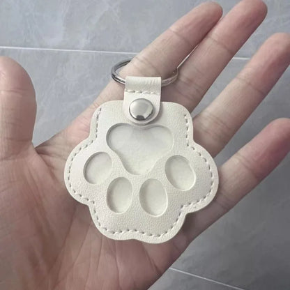 PU Leather Pet Hair Memorial Keychain