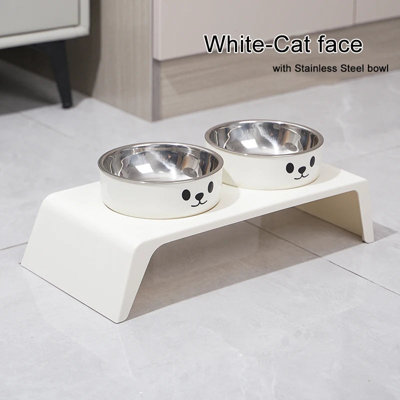 Raised Stand with Double Stainless Steel Bowls