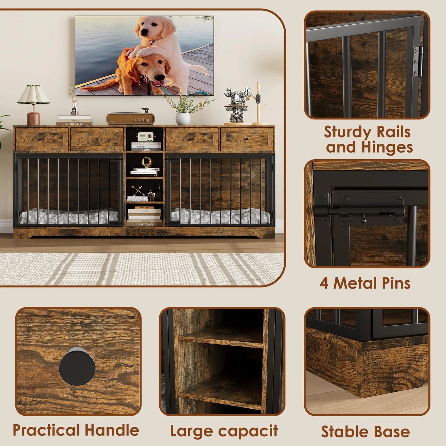Large Double Dog Crate