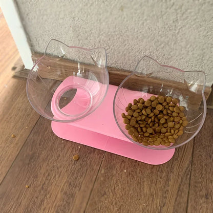 Non-Slip Double Bowl With Stand