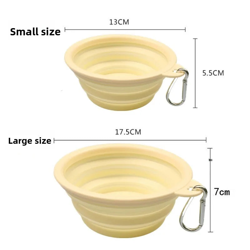 Collapsible Travel Portable Foldable Silicone Pet Bowl
