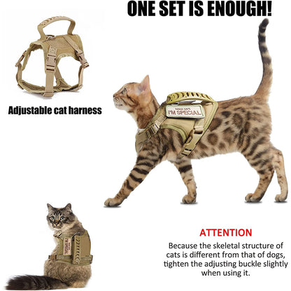 Tactical Cat Adjustable Pet Vest Harness