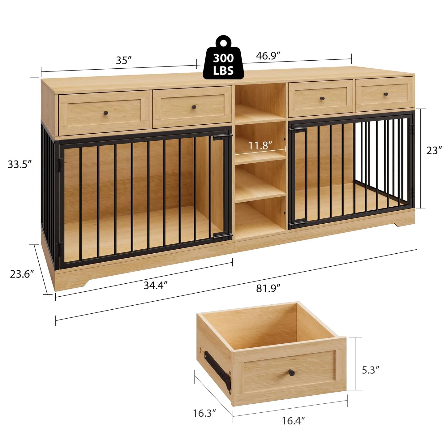 Large Double Dog Crate