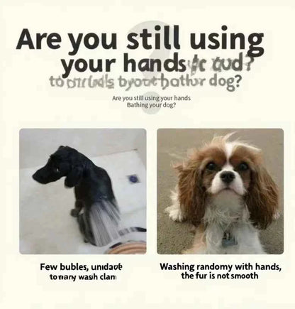 Silicone Dog Bath Massage Gloves Brush.
