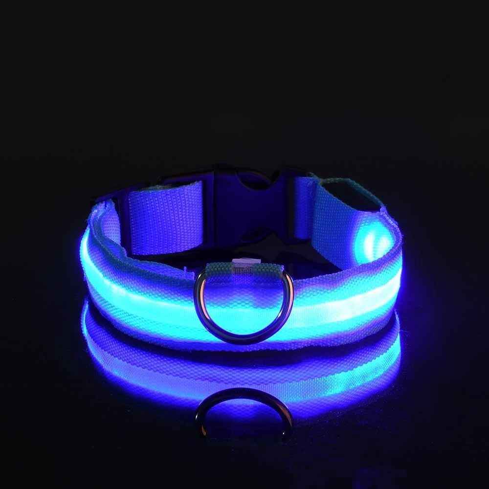 Nylon LED Luminous Fluorescent Pet Dog Collar