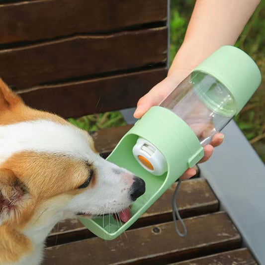2-in-1 Food & Water Travel Feeder