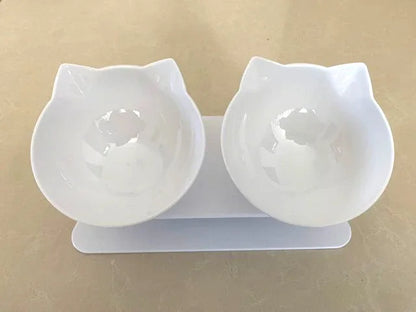 Non-Slip Double Bowl With Stand
