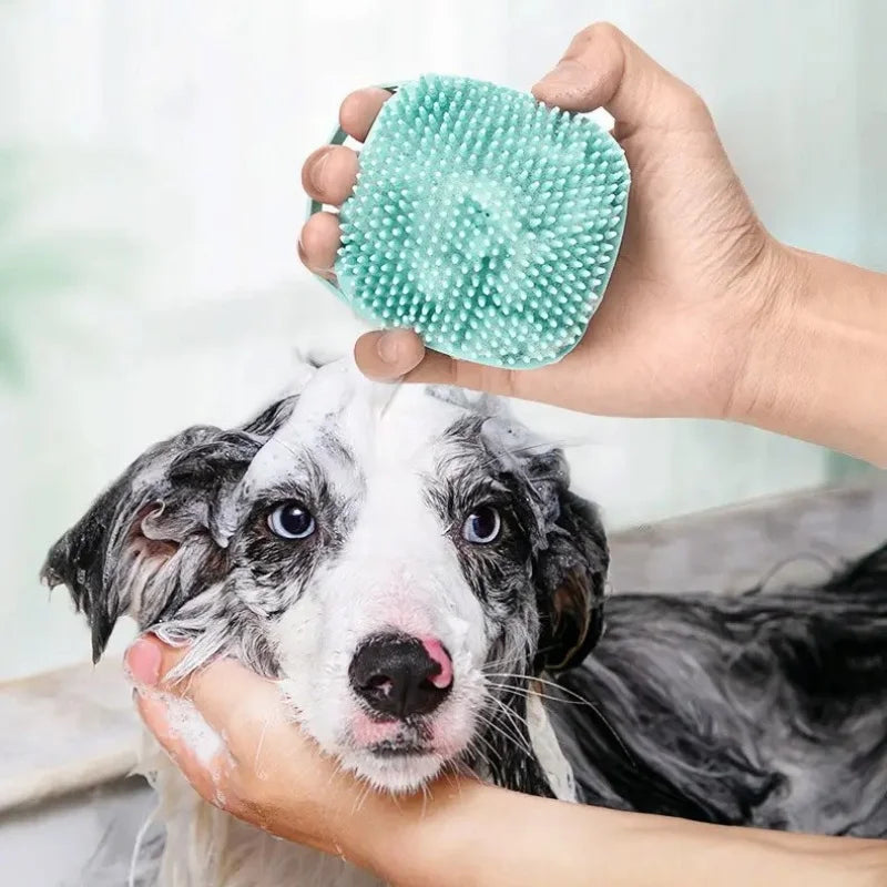 Silicone Dog Bath Massage Gloves Brush.