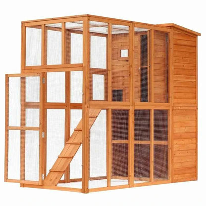 Hot Sale Pet Cage Cat House Cages Wooden Large Cheap Animal Outdoor Solid Wood Pet Villa Houses Furniture